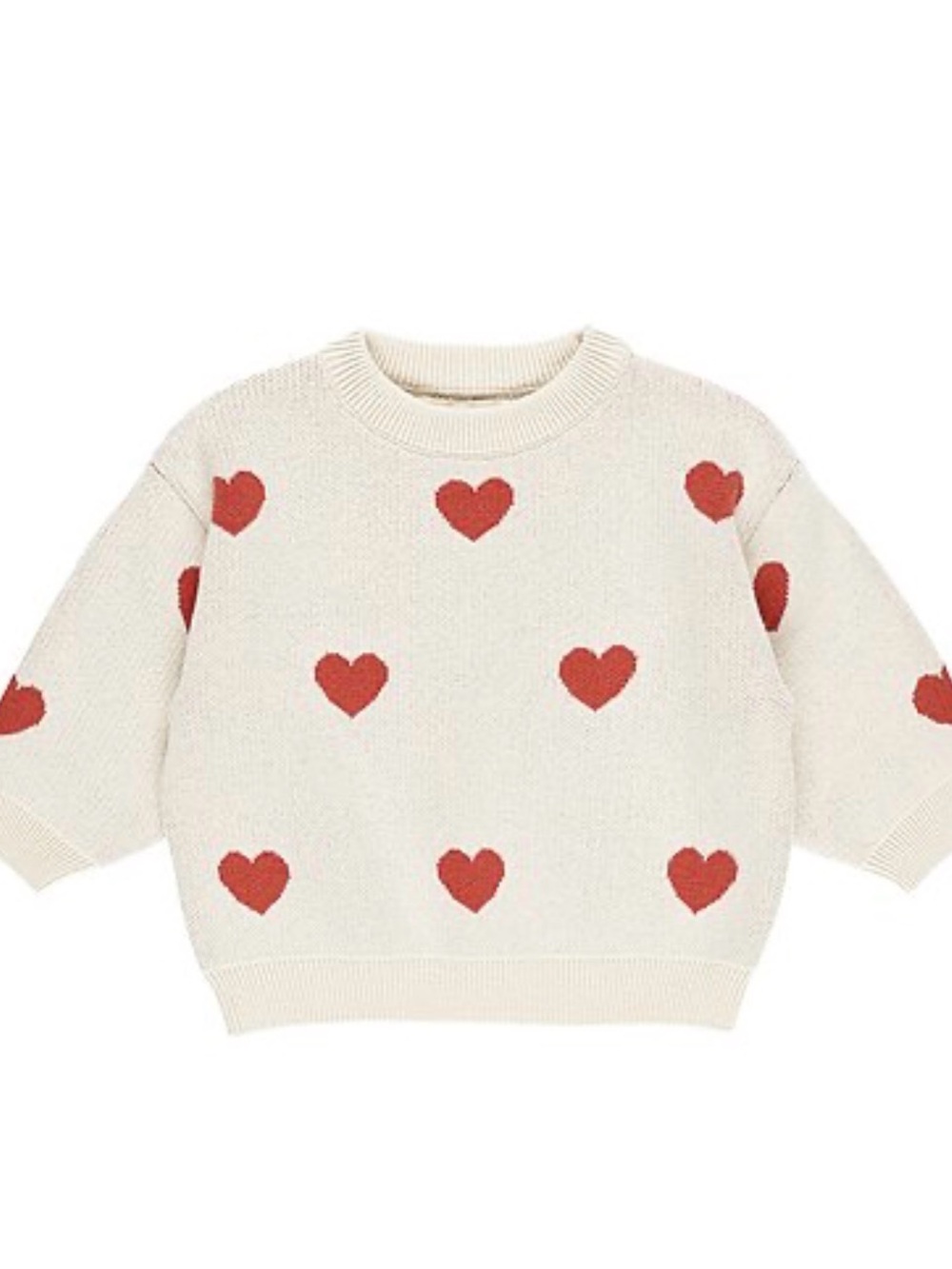 Quincy Mae Heart Knit Sweater
